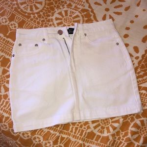 Forever 21 white jean skirt